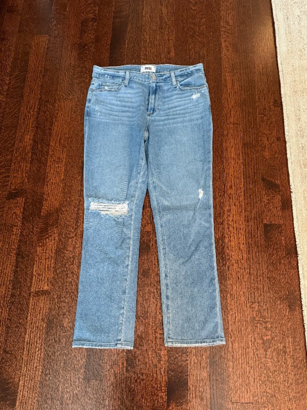 PAIGE Brigitte Distressed Straight Leg Jeans Size 27